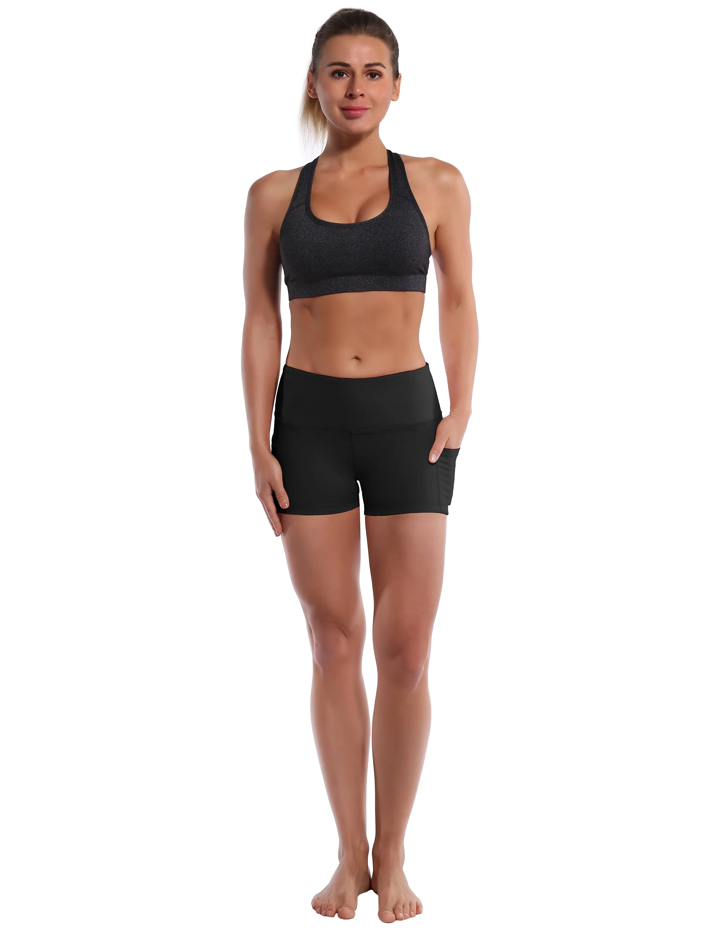 2.5" Side Pockets Biking Shorts black_Biking