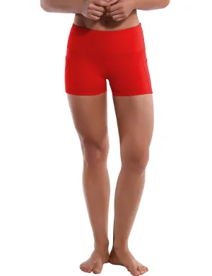 2.5" Side Pockets Plus Size Shorts scarlet_Plus Size