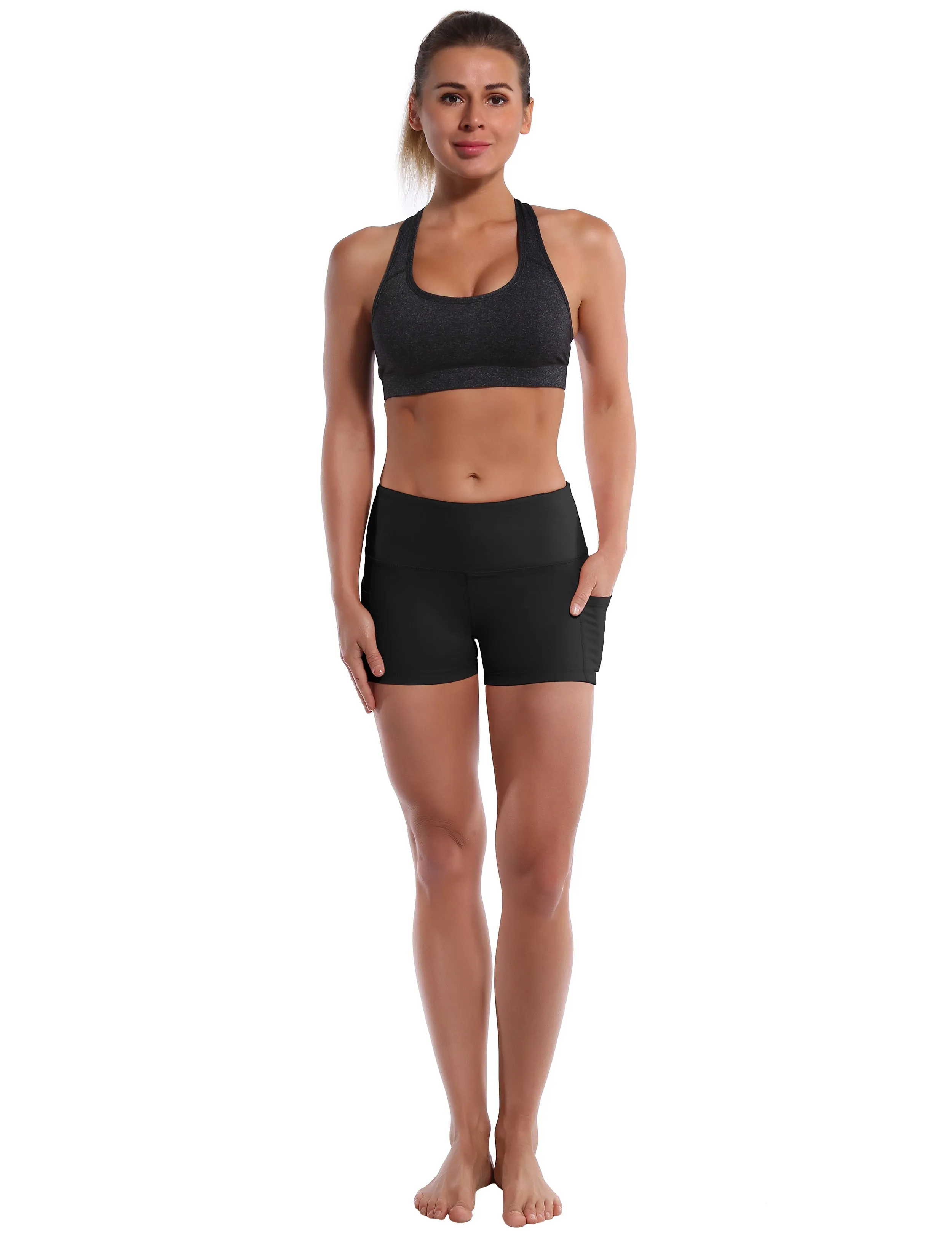 2.5" Side Pockets Tall Size Shorts black_Tall Size