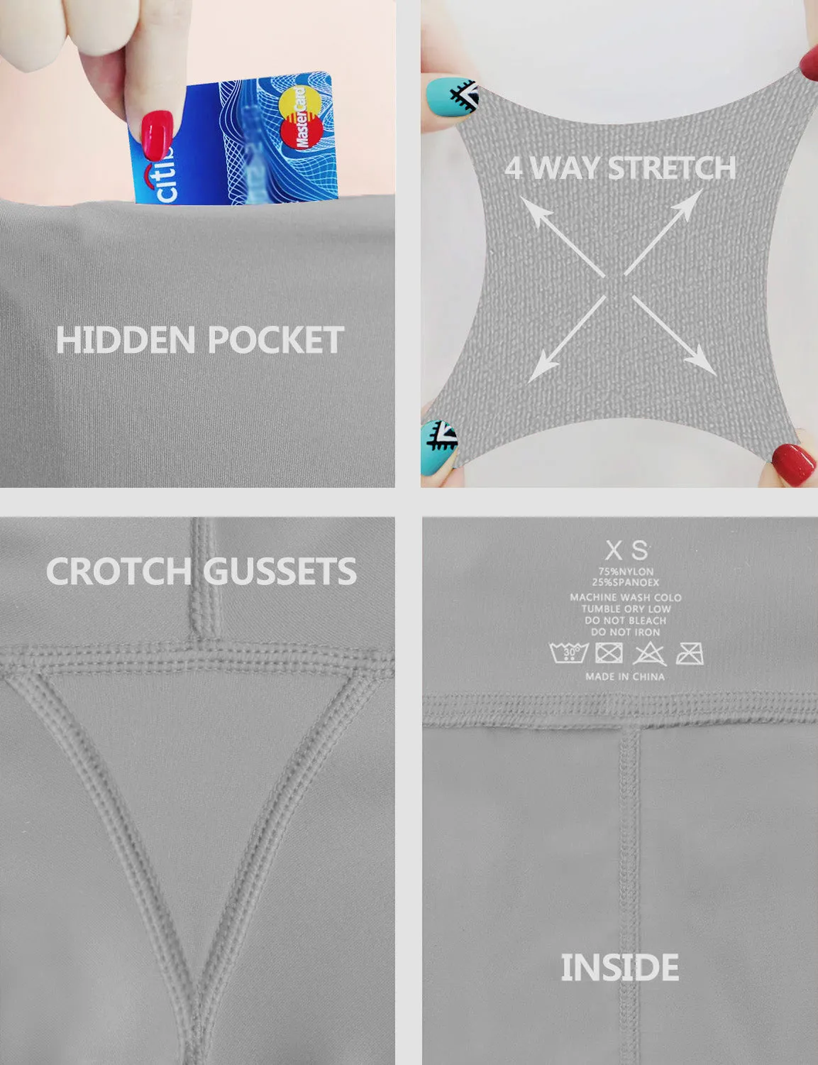 2.5" Side Pockets Yoga Shorts lightgray_yoga