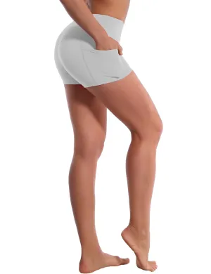 2.5" Side Pockets yogastudio Shorts lightgray_yogastudio