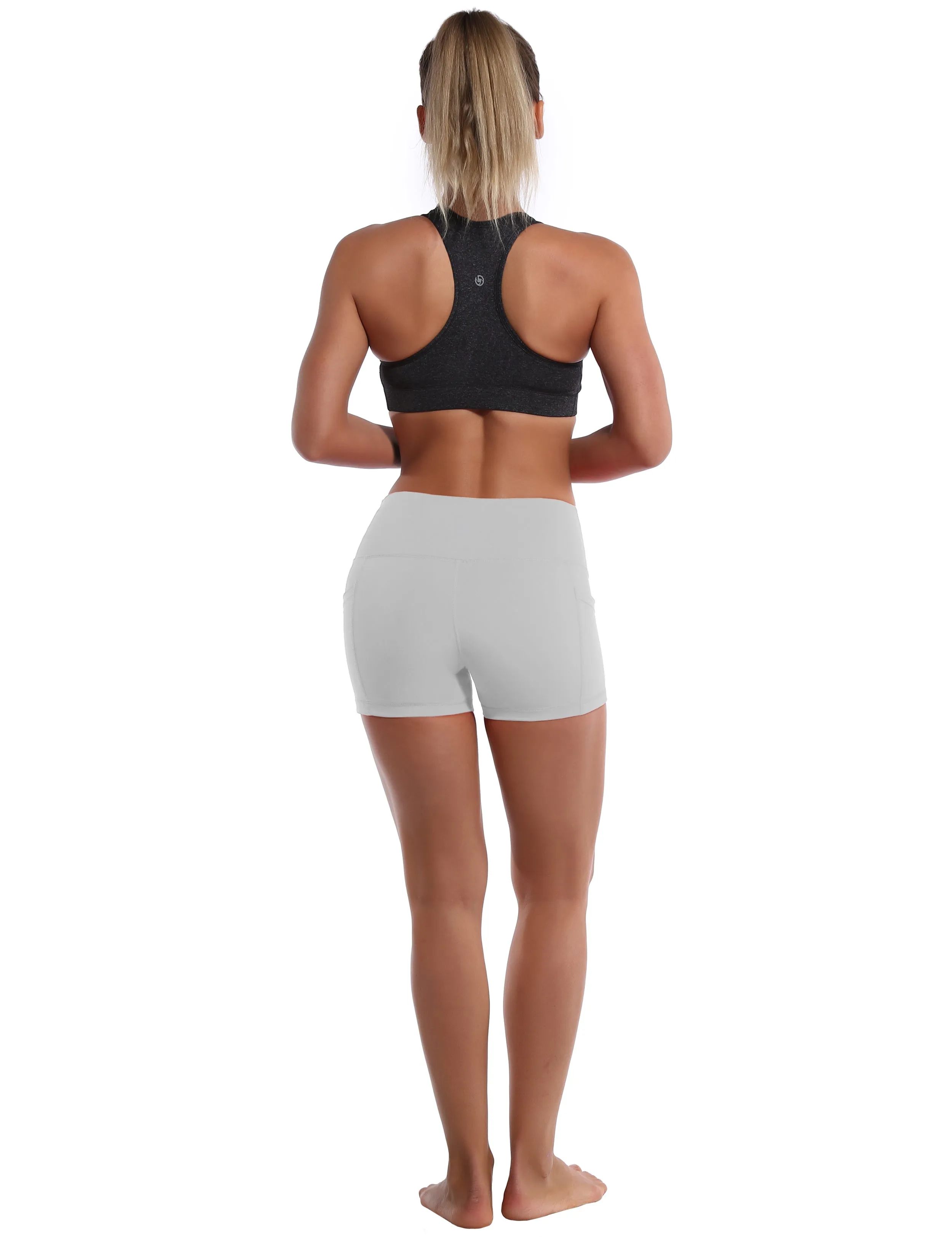 2.5" Side Pockets yogastudio Shorts lightgray_yogastudio