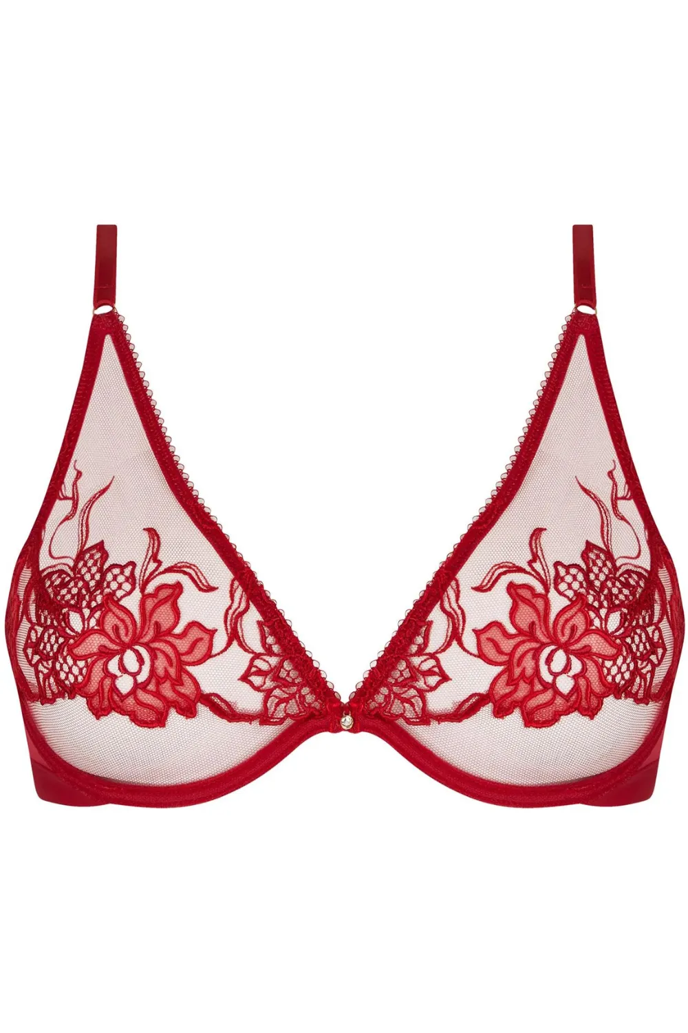 Adorable En Sexy Red Underwired Triangle Bra