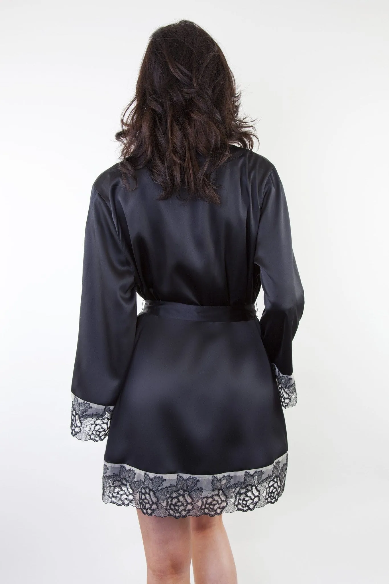 Amelia Embroidered Net Robe