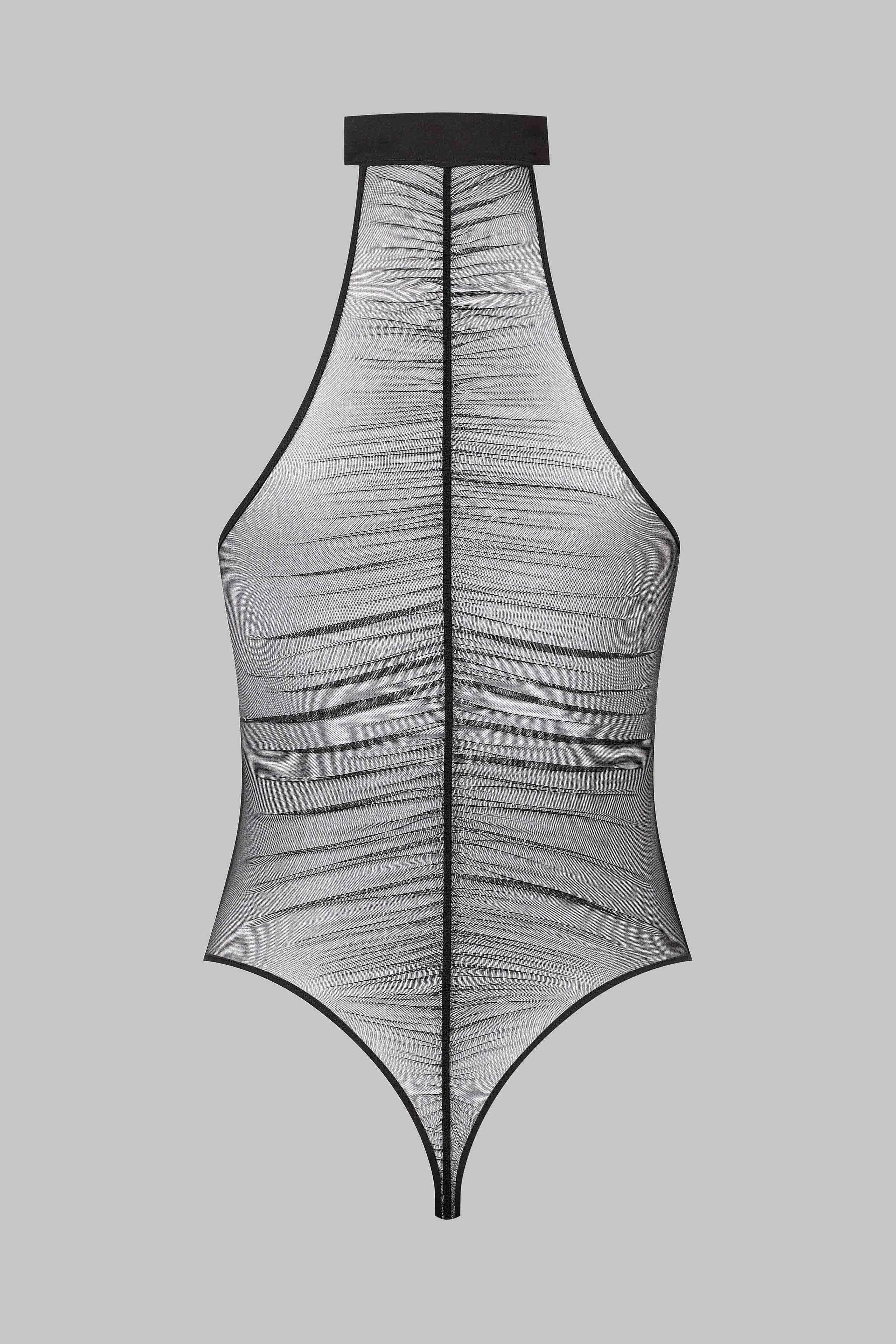 american collar string bodysuit - Nuit Fauve