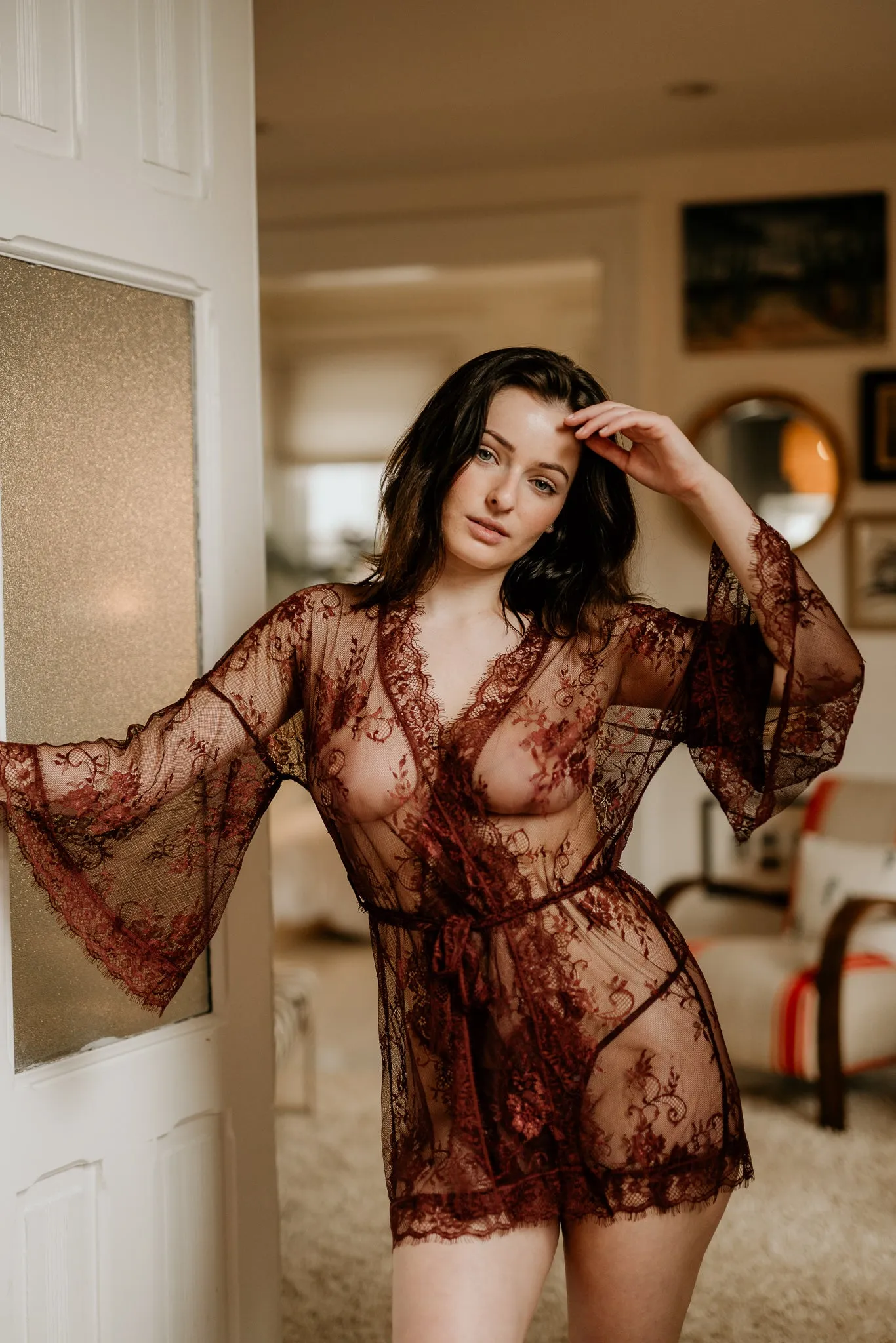 Andorra Sheer Lace Robe