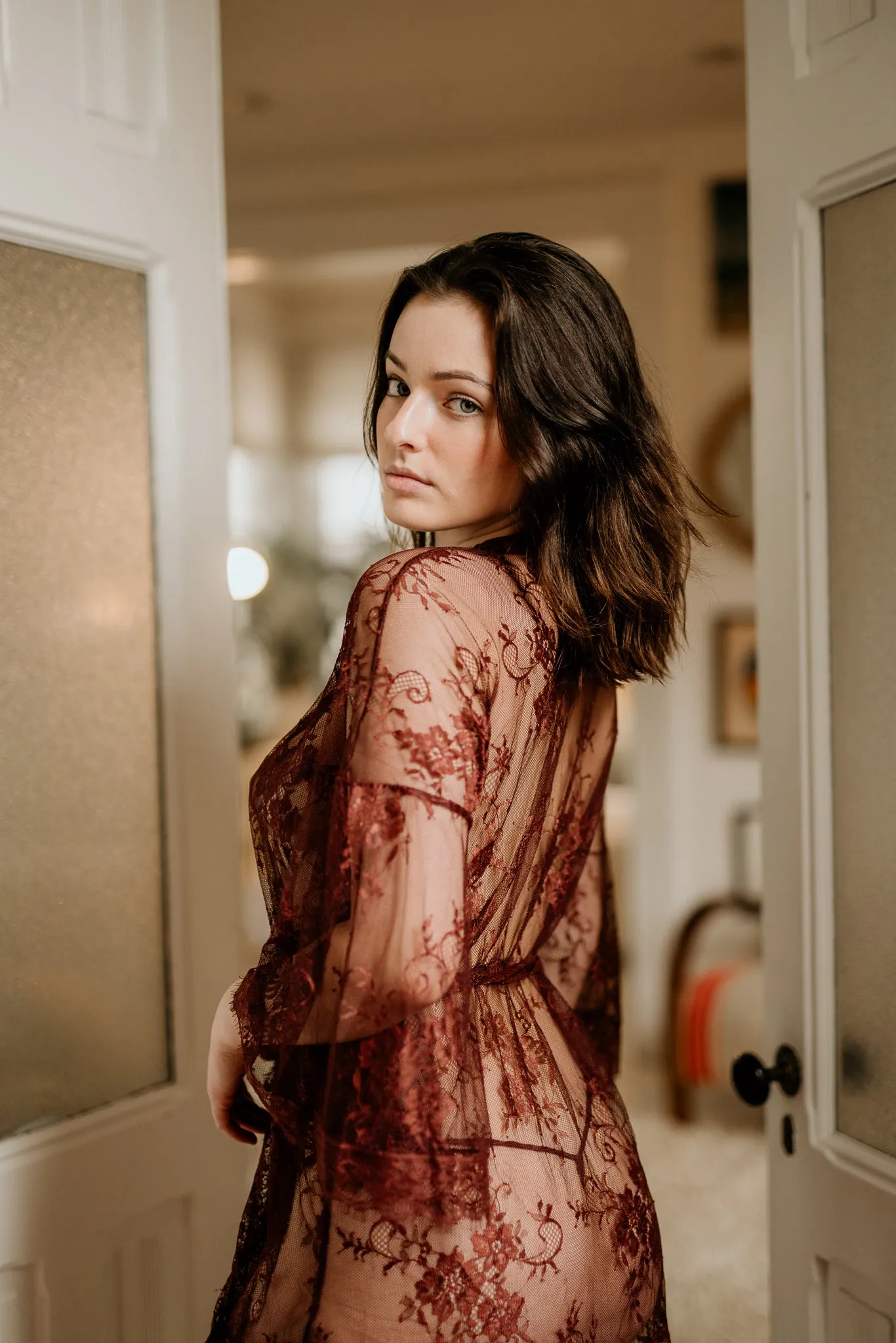 Andorra Sheer Lace Robe