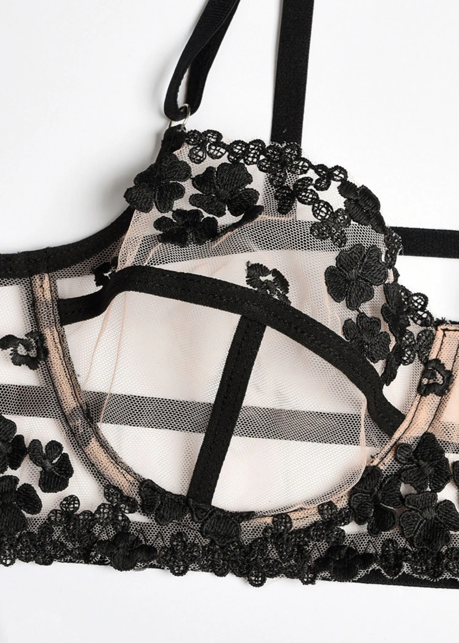 Andrea Bra. Thong and Suspender (Nude)