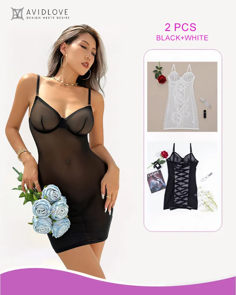 Backless Strappy Lace Up Mini Dress