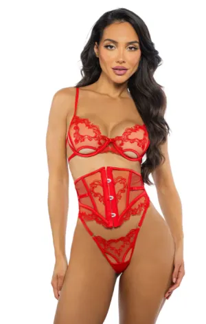 Baroque Heart 3-Piece Waspie Set - LI716