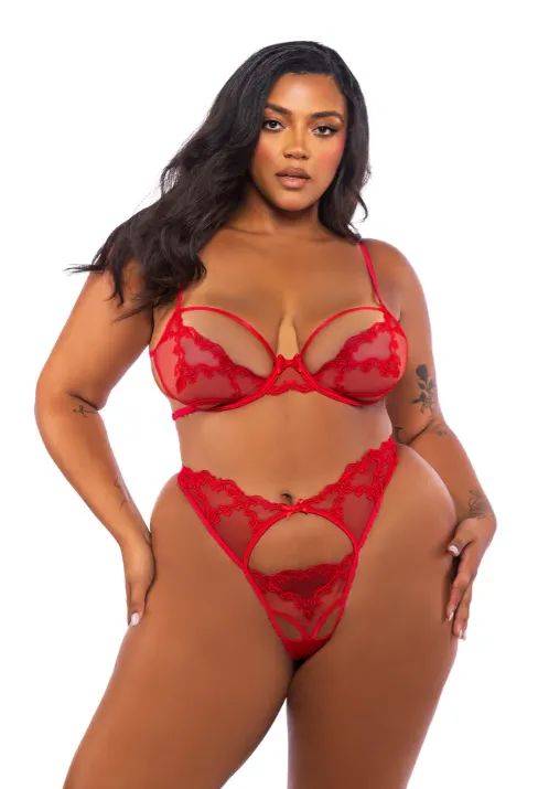 Baroque Heart Babydoll 2-Piece Short Set - LI718