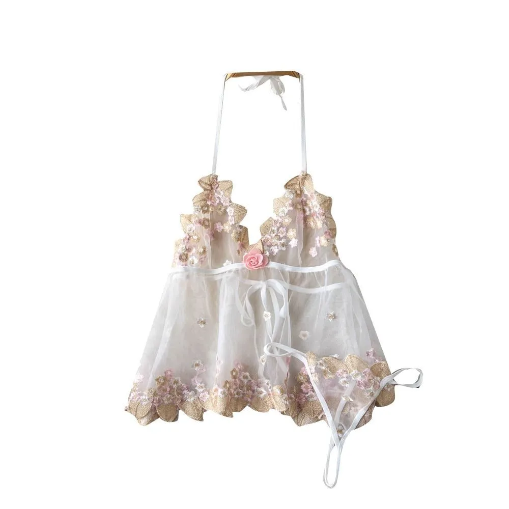 Blush Blossom Babydoll Lingerie