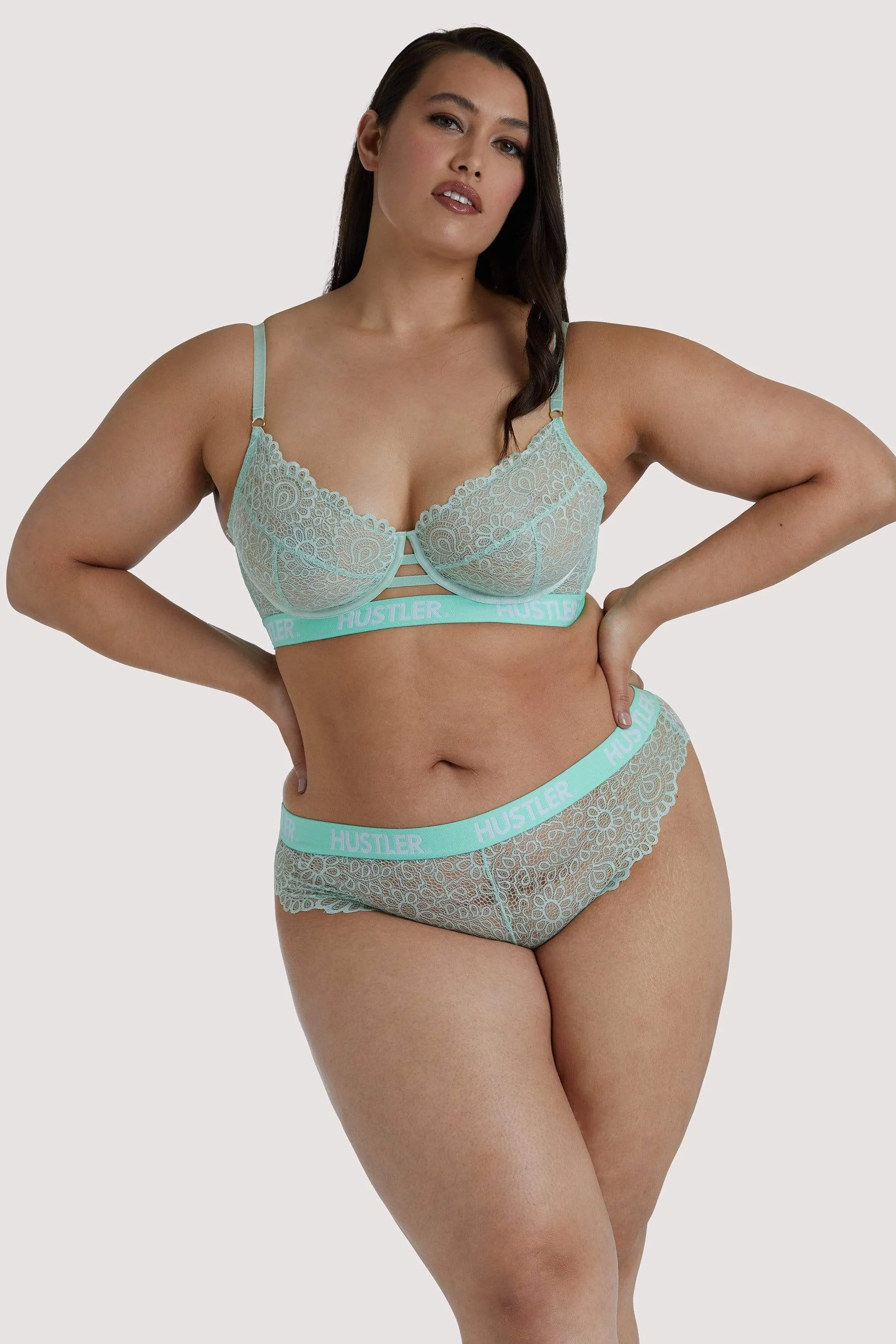 Branded Mint Lace Bra