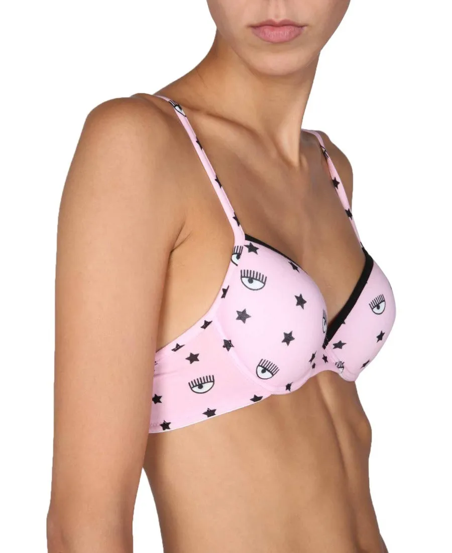 Chiara Ferragni Eyestar Printed Push-Up Strapped Bra
