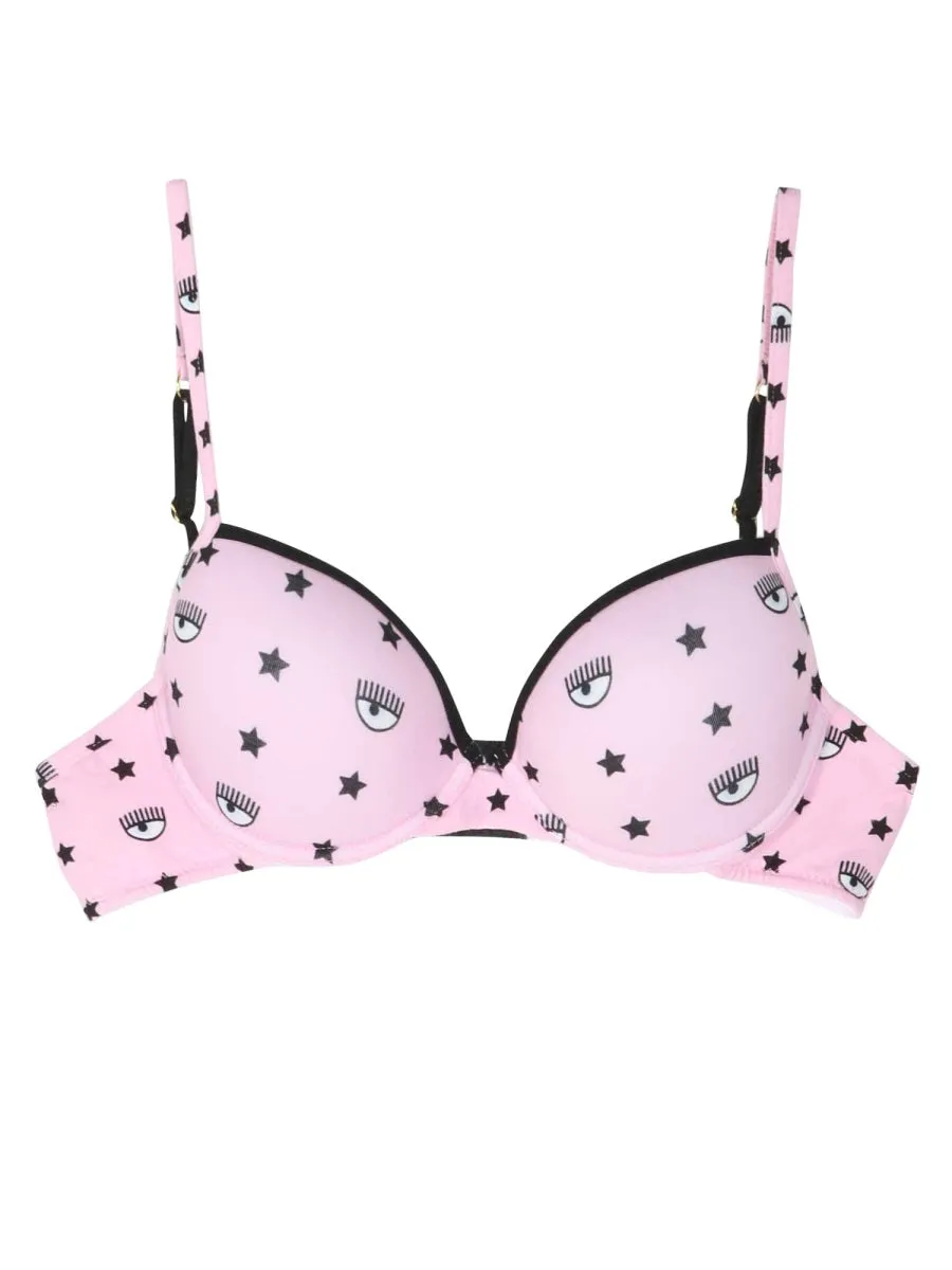 Chiara Ferragni Eyestar Printed Push-Up Strapped Bra