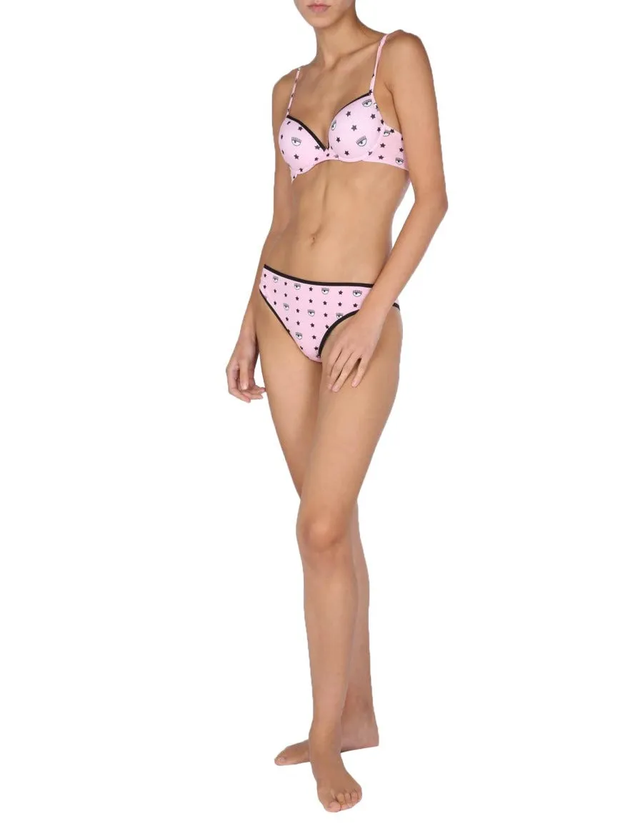 Chiara Ferragni Eyestar Printed Push-Up Strapped Bra