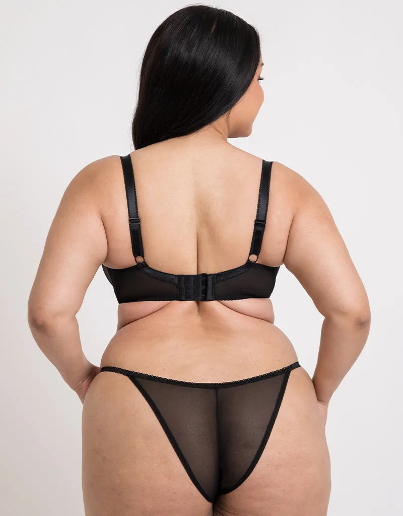 Curvy Kate Strawberry Crush Balcony Bra Black Multi