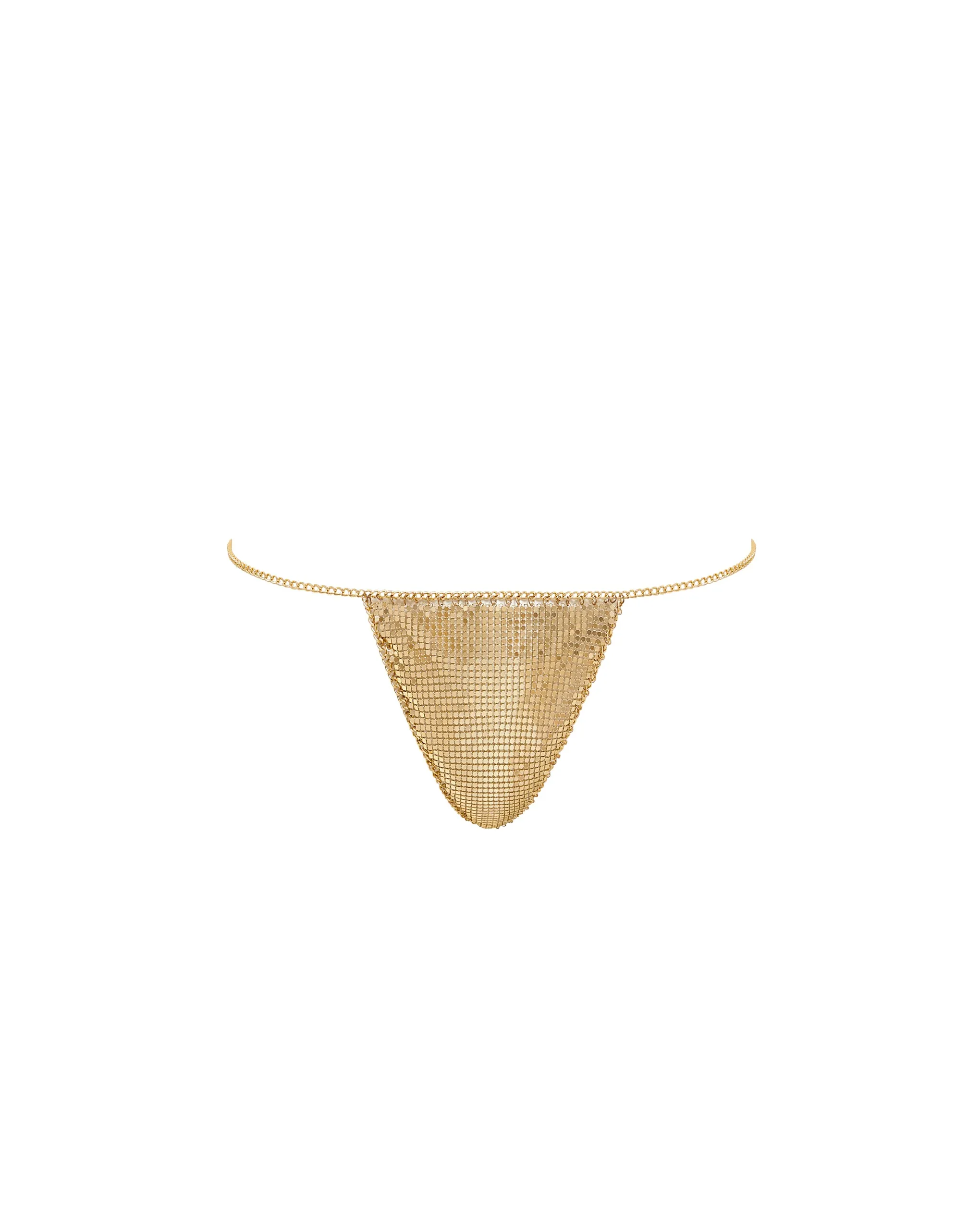 Cyla Chainmail Thong Gold