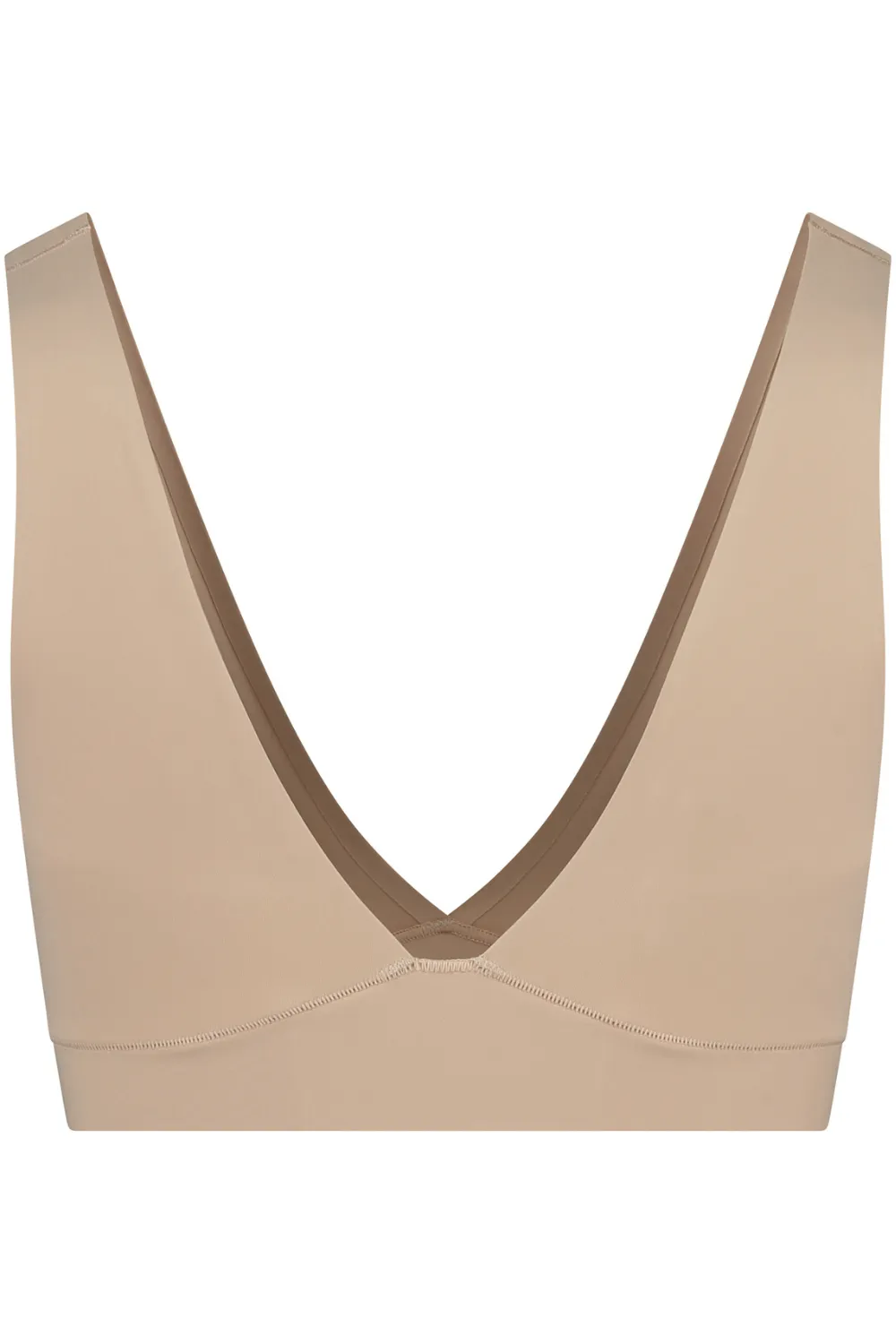 Deep Plunge Bra in Beige