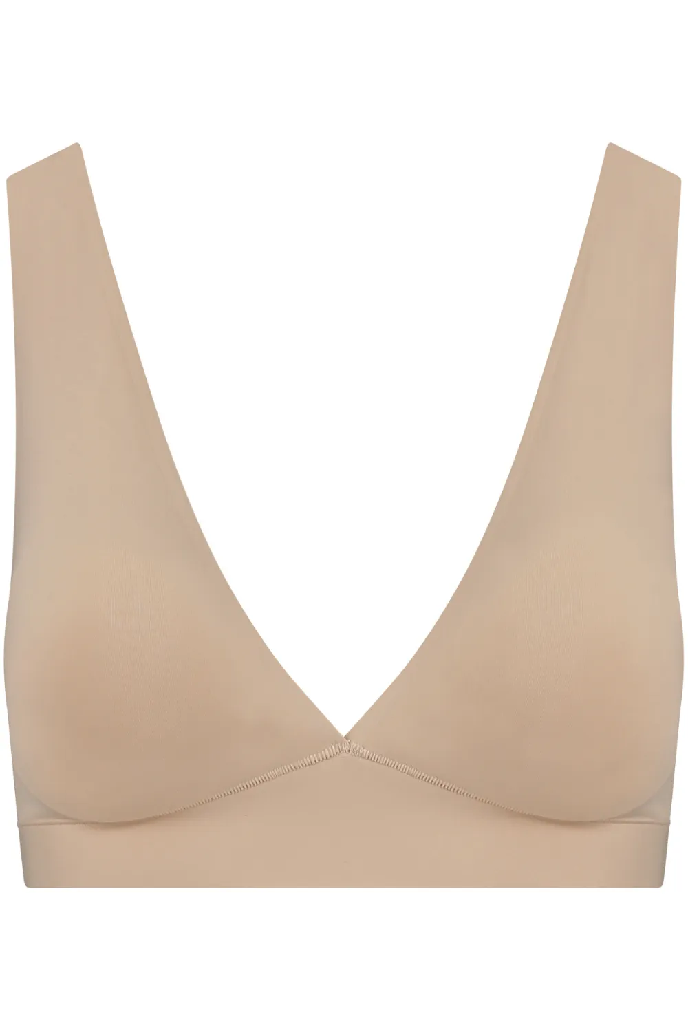 Deep Plunge Bra in Beige