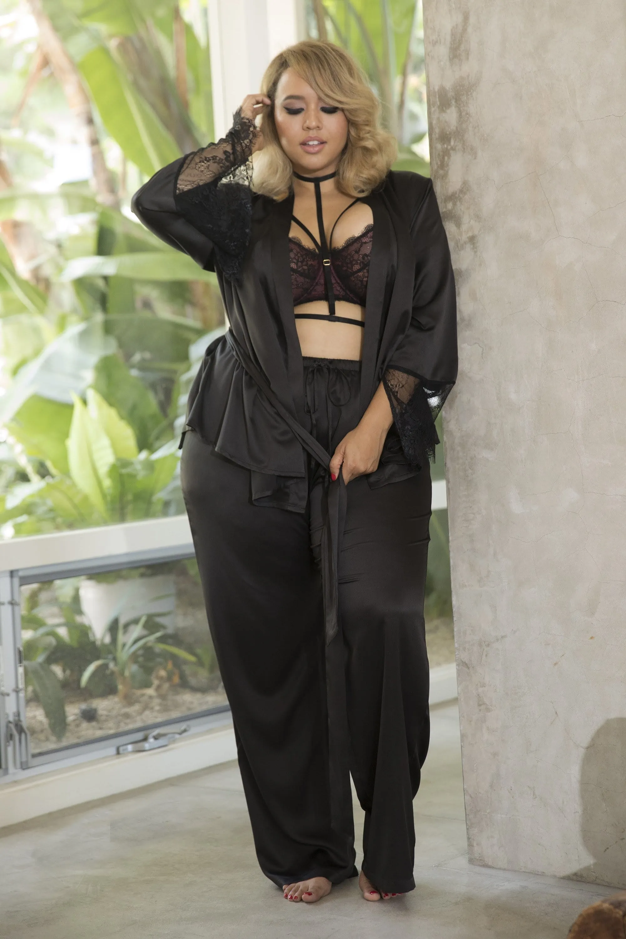 Draper Wine Lace Harness Bra