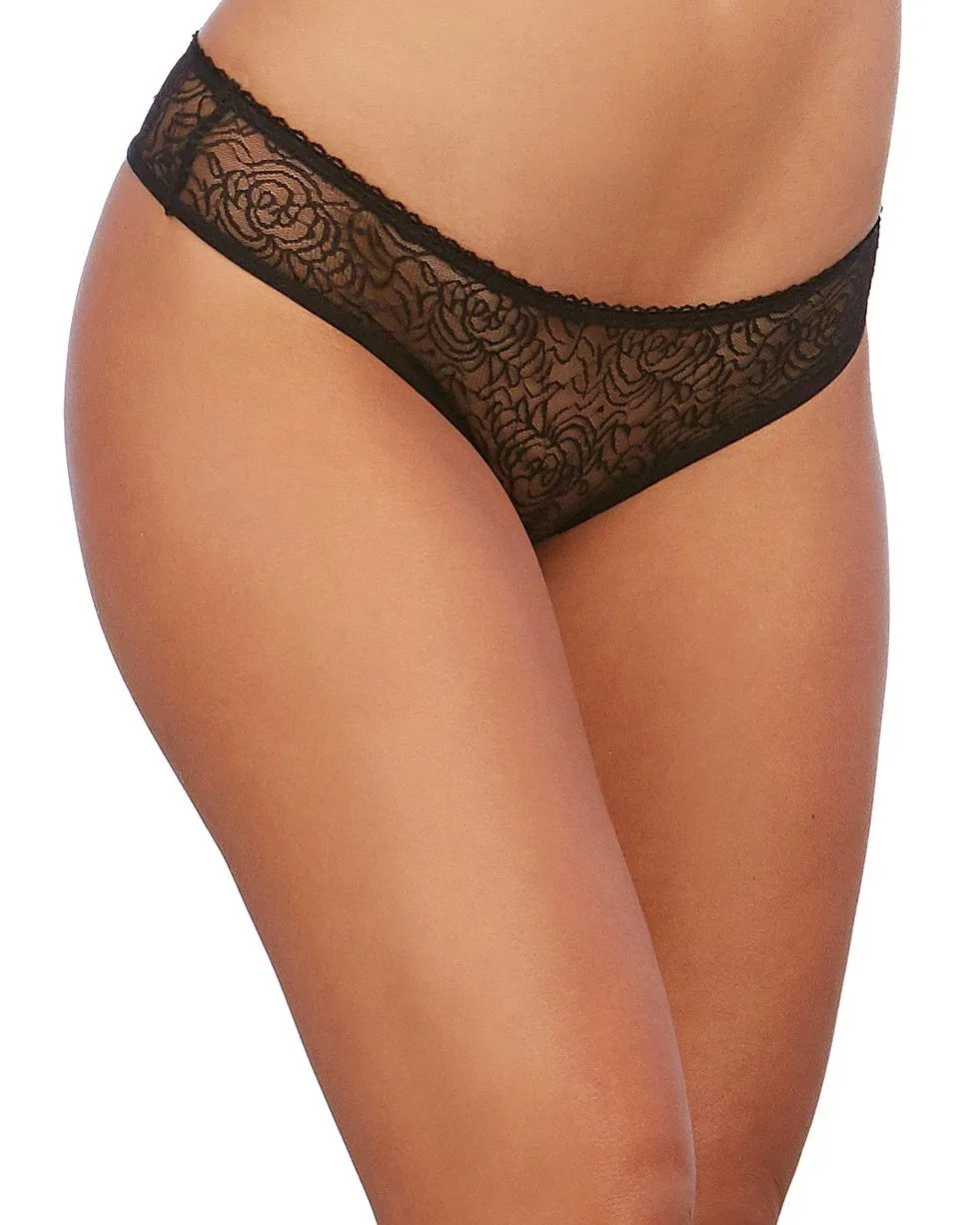 Dreamgirl Ruffle Back Crotchless Panty