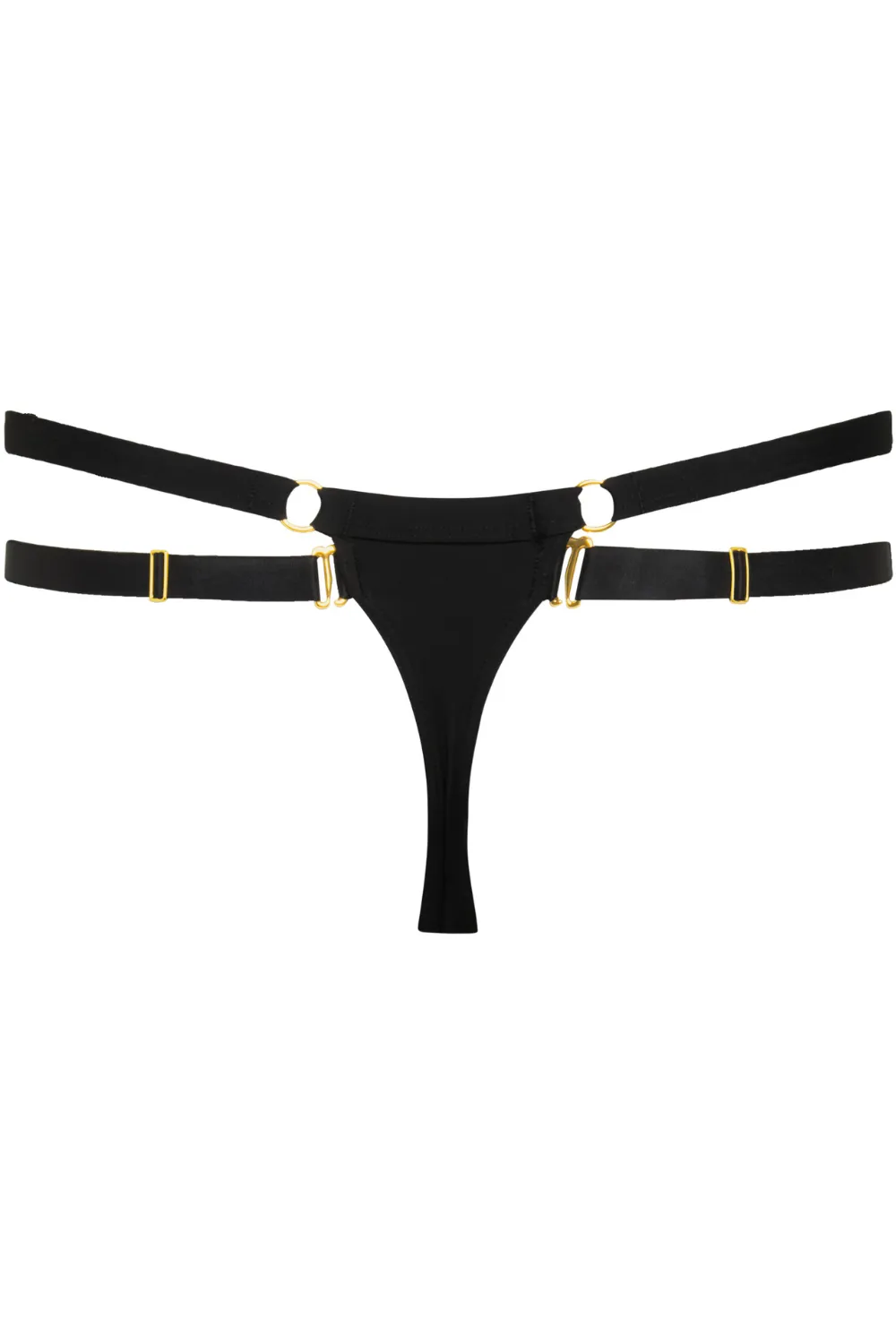 Fatale Thong Bikini Bottom in Black