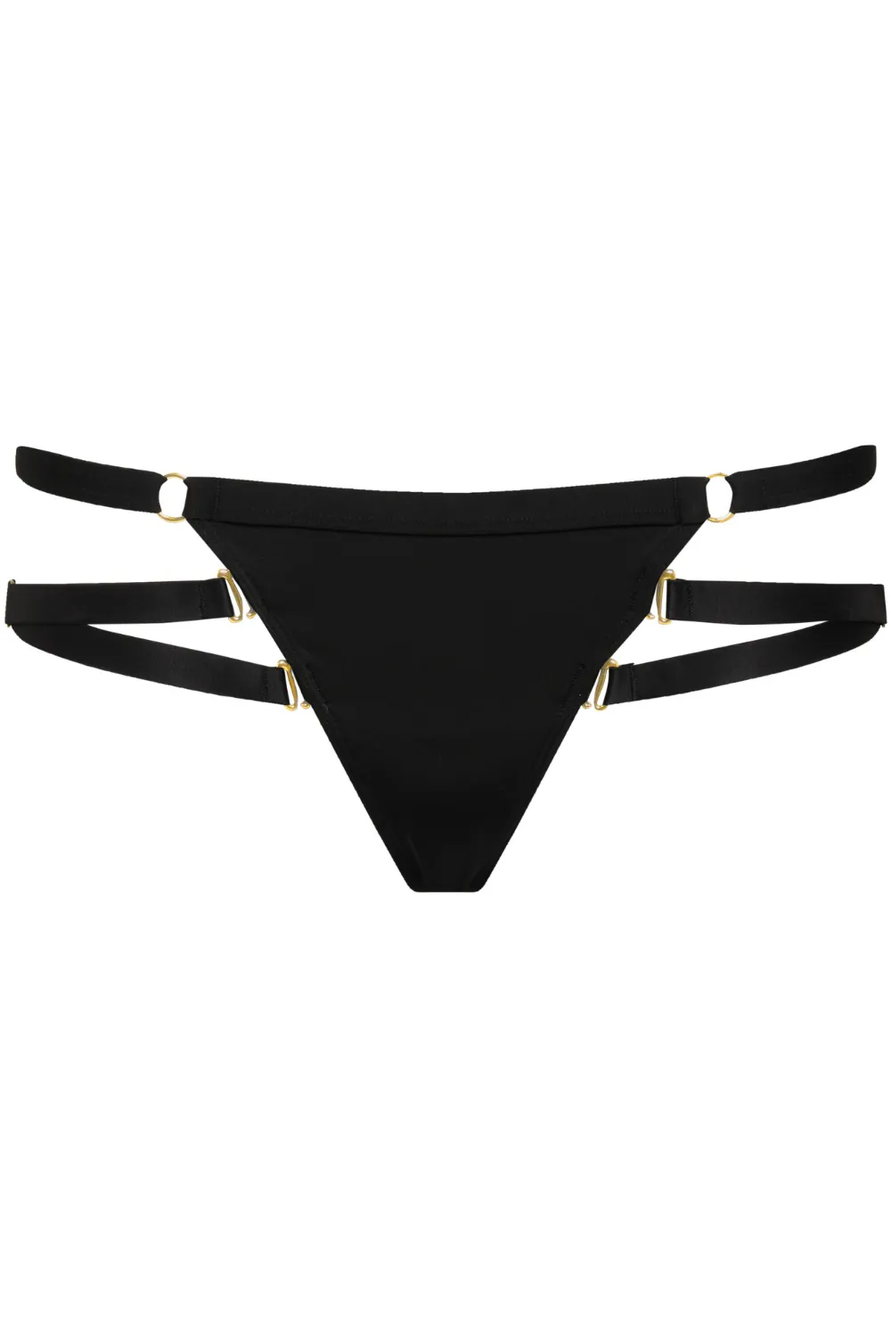 Fatale Thong Bikini Bottom in Black