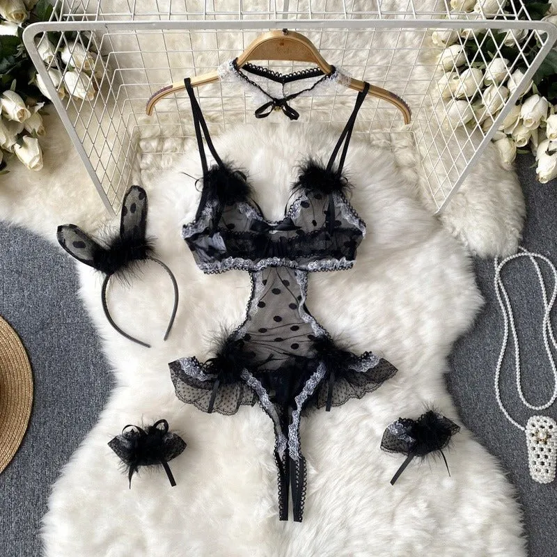 Feline Allure Teddy Lingerie Set