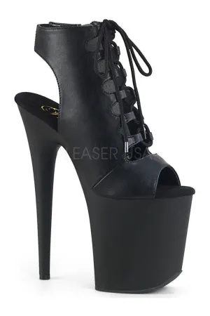 FLAMINGO-800-20 Platform Ankle Boot | Black Faux Leather