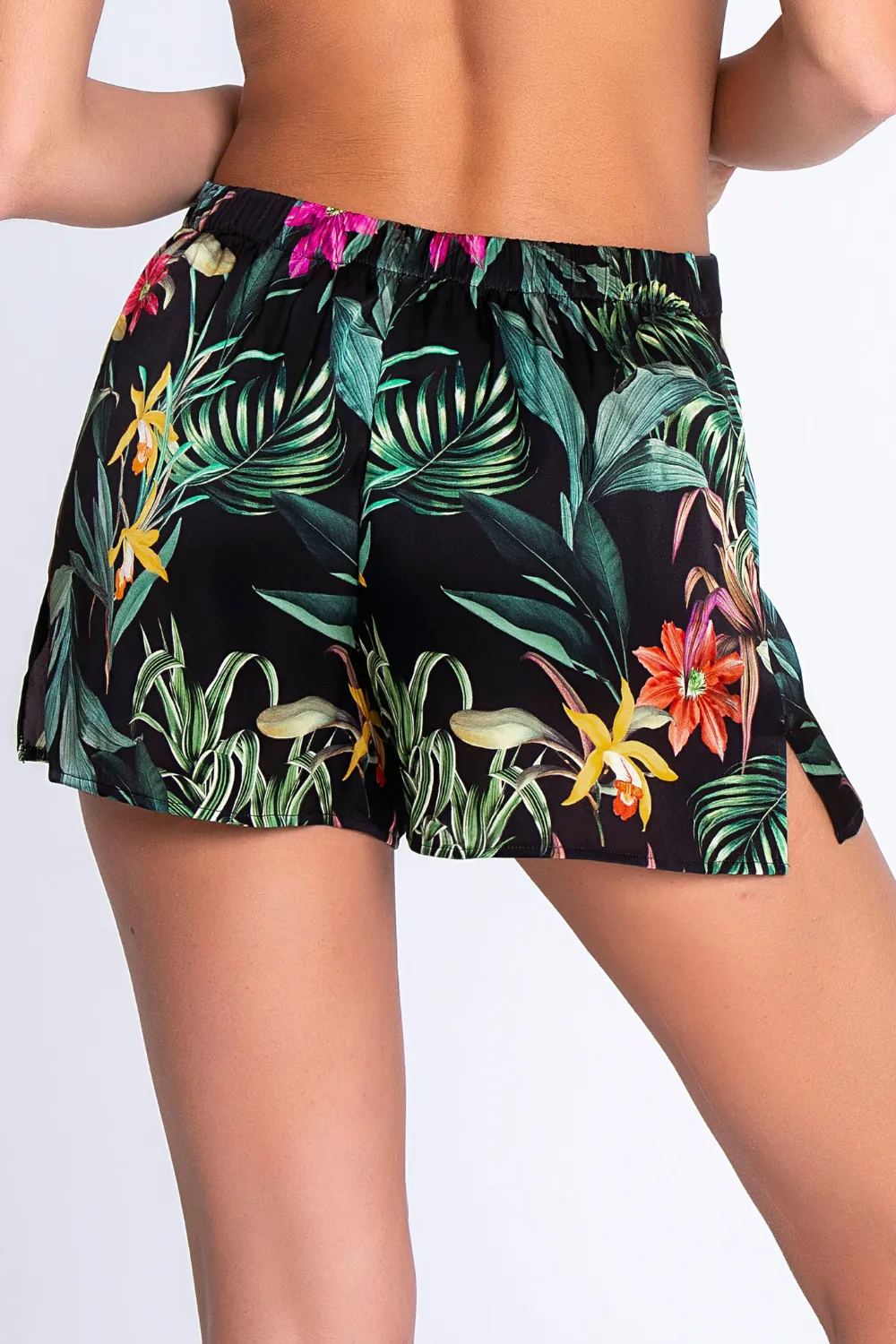 Fleurs Etoiles Silk Shorts