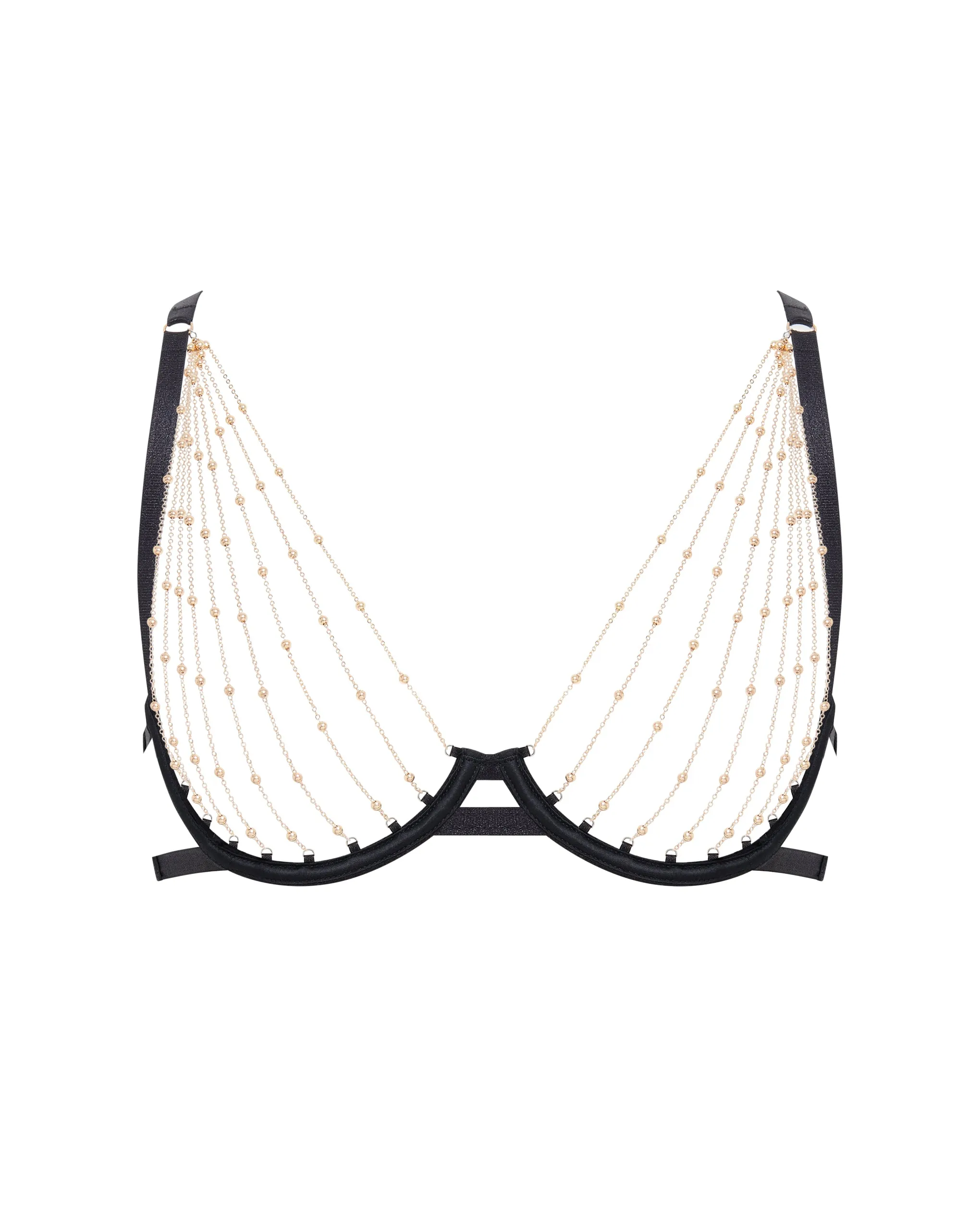 Frida Open Chain Bra Black