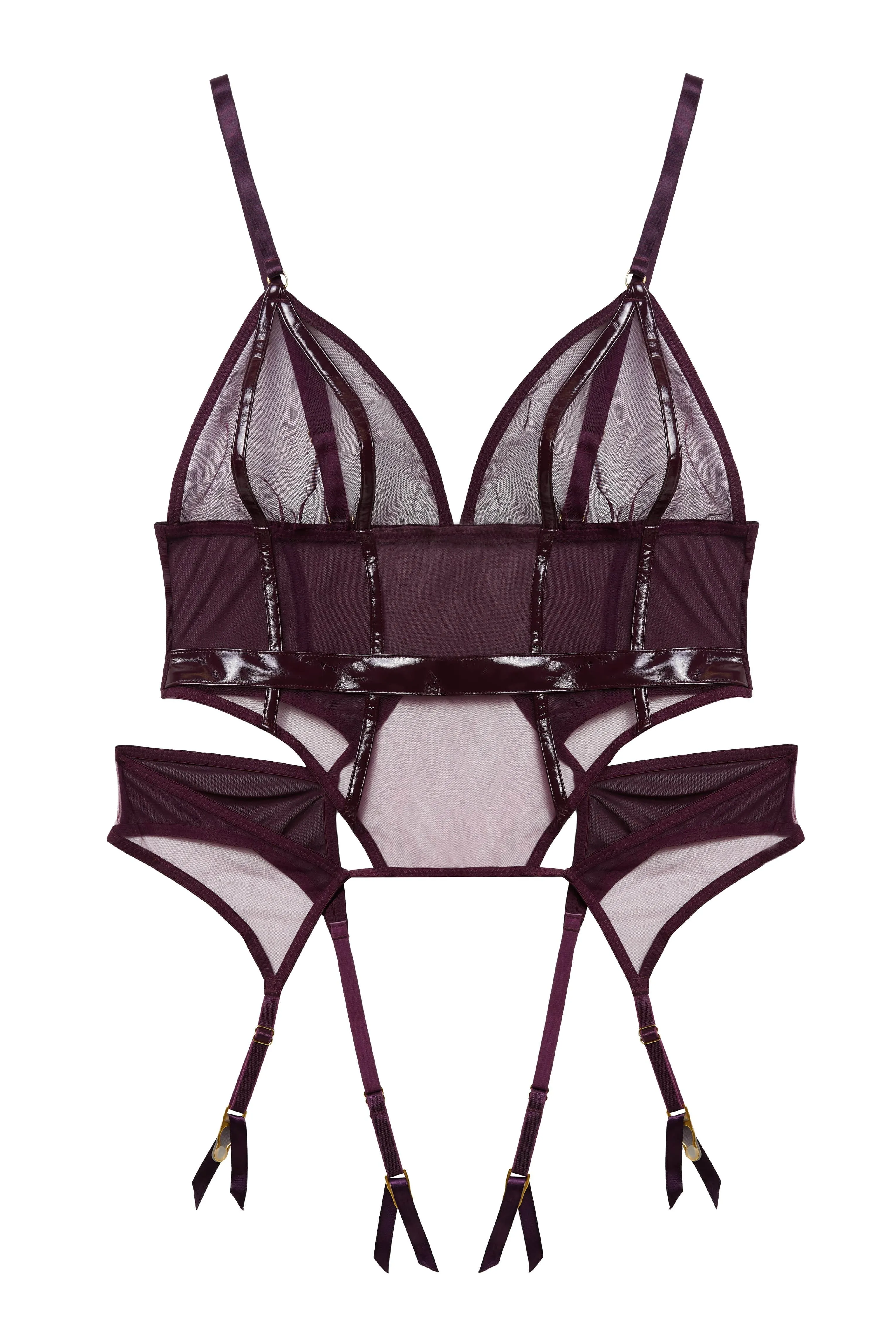 Kelly Wine PVC Soft Cup Basque