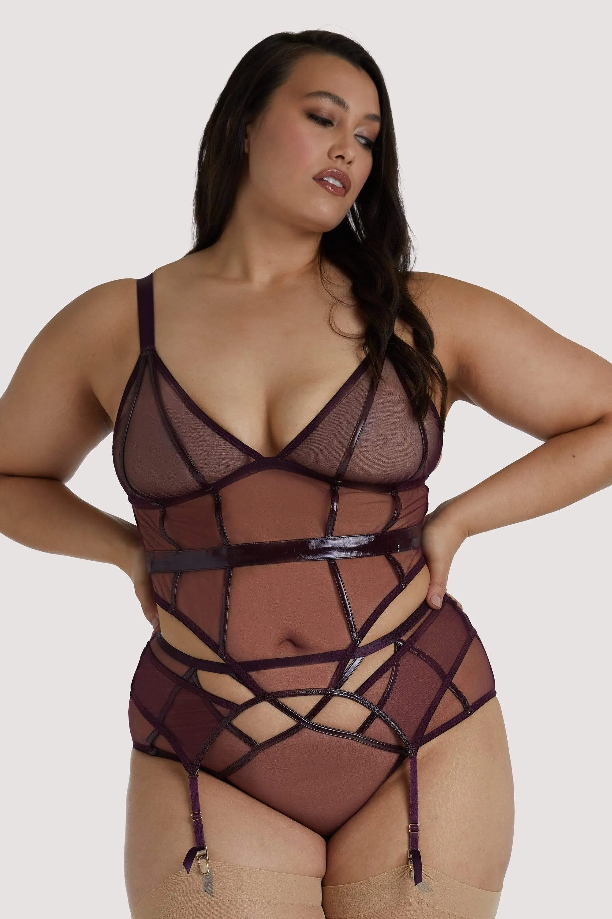 Kelly Wine PVC Soft Cup Basque