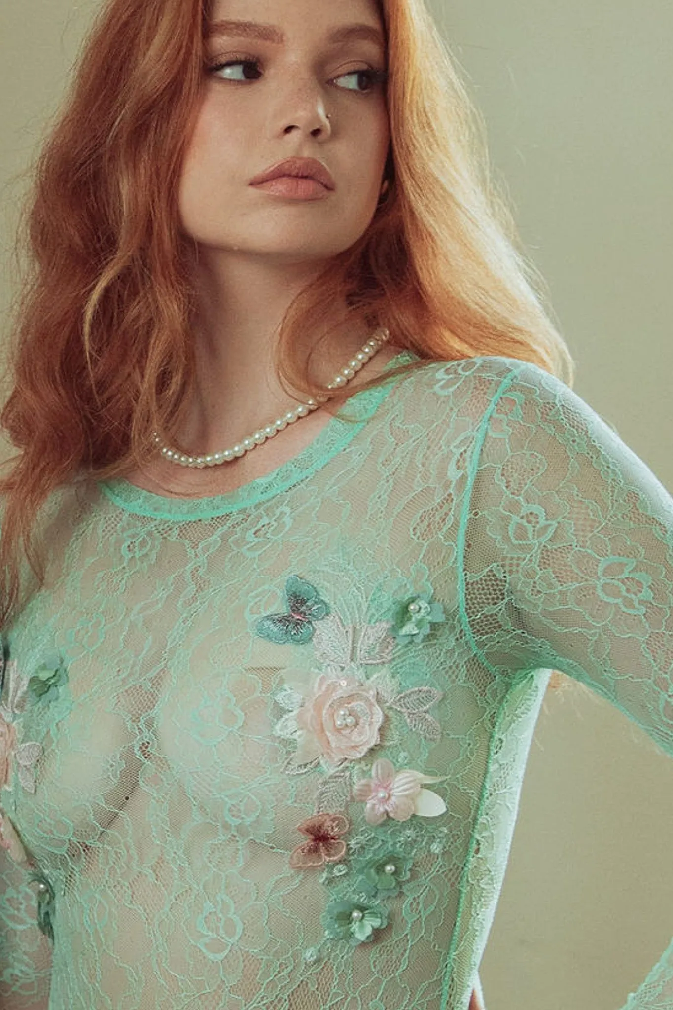 Kilo Brava Long Sleeve Embroidered Bodysuit