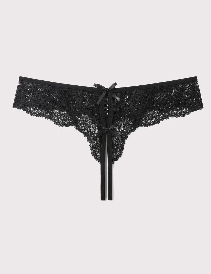 Lace Thongs Panties with Cute Bow