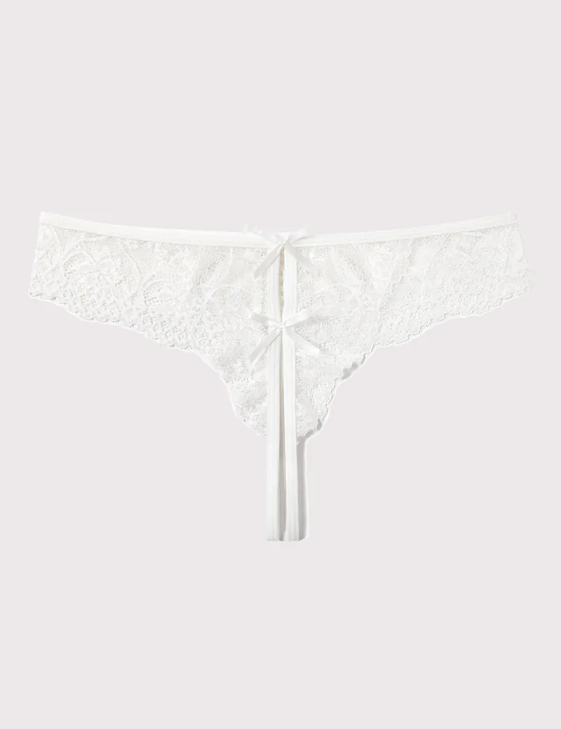 Lace Thongs Panties with Cute Bow
