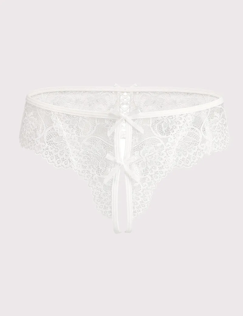 Lace Thongs Panties with Cute Bow