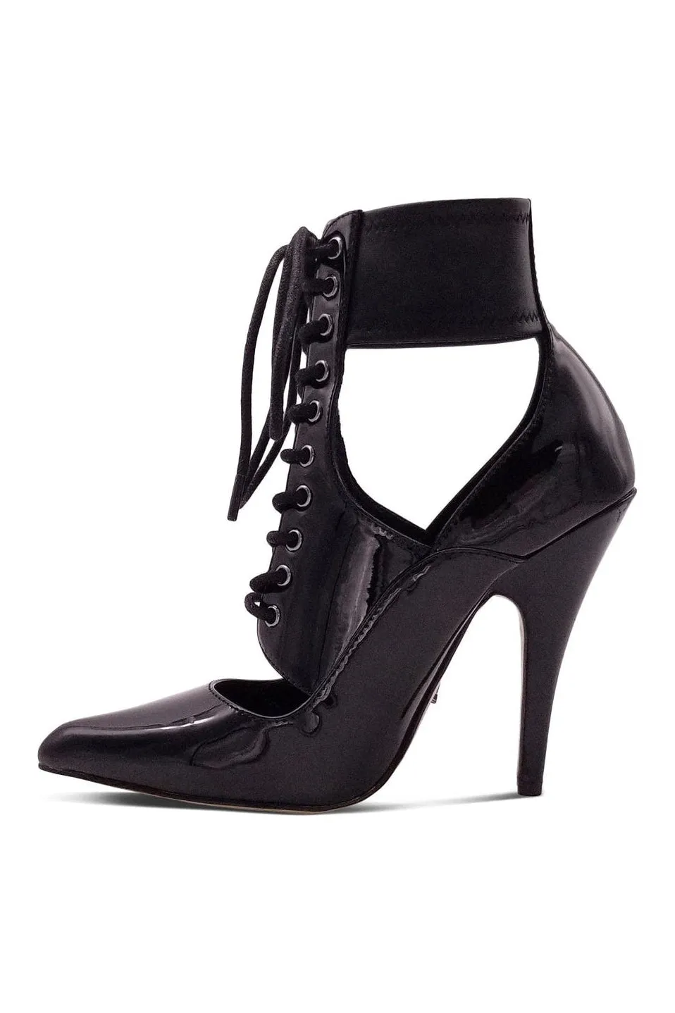 Lace Up Ankle Bootie with Stretch Ankle Cuff