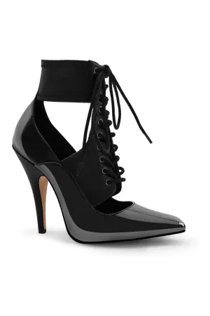 Lace Up Ankle Bootie with Stretch Ankle Cuff
