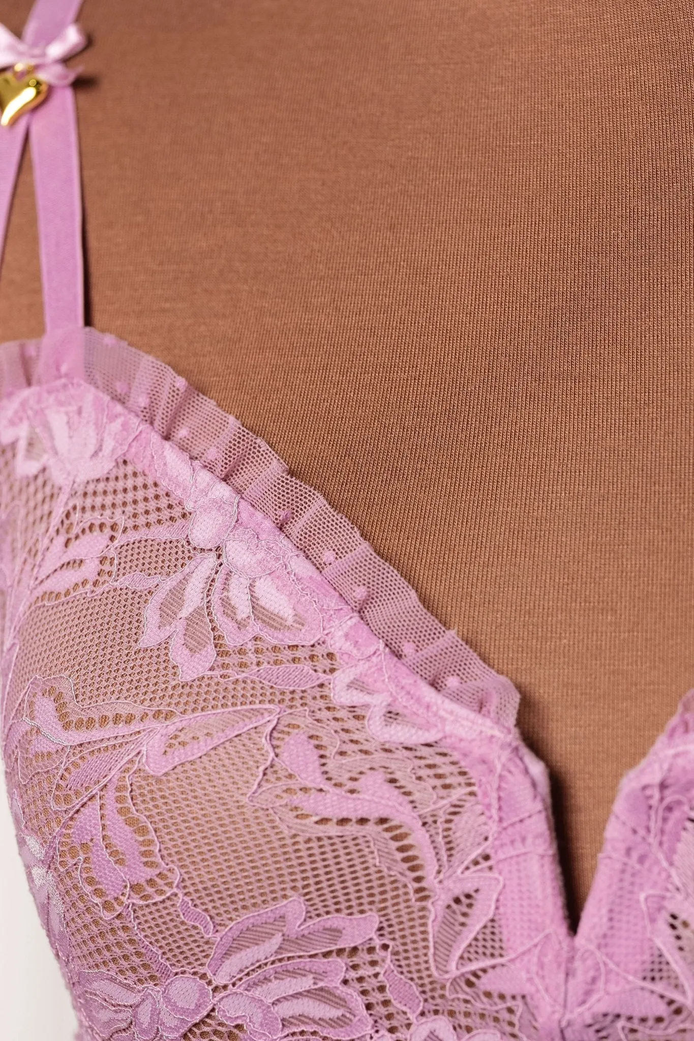 Lacy Ruffle Drop Waist Babydoll - Lilac