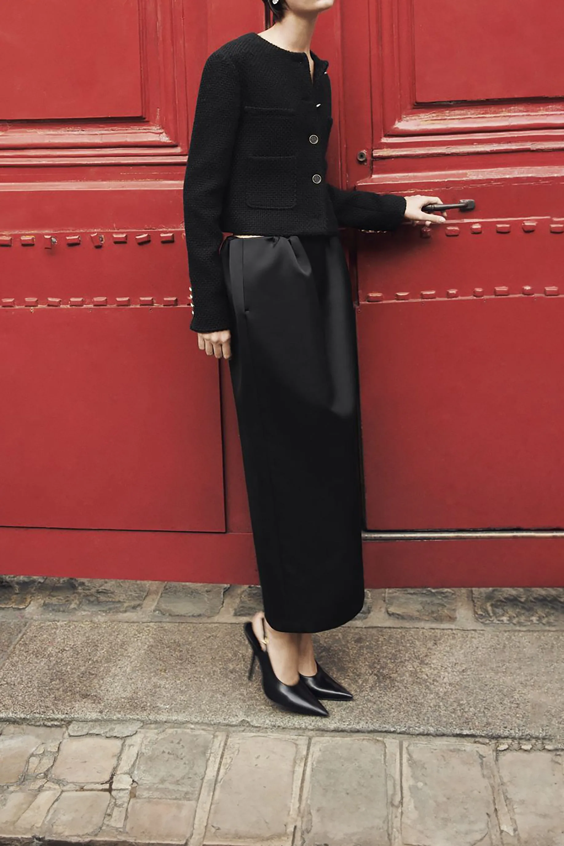 Larroudé x Altuzarra Pump In Black Leather