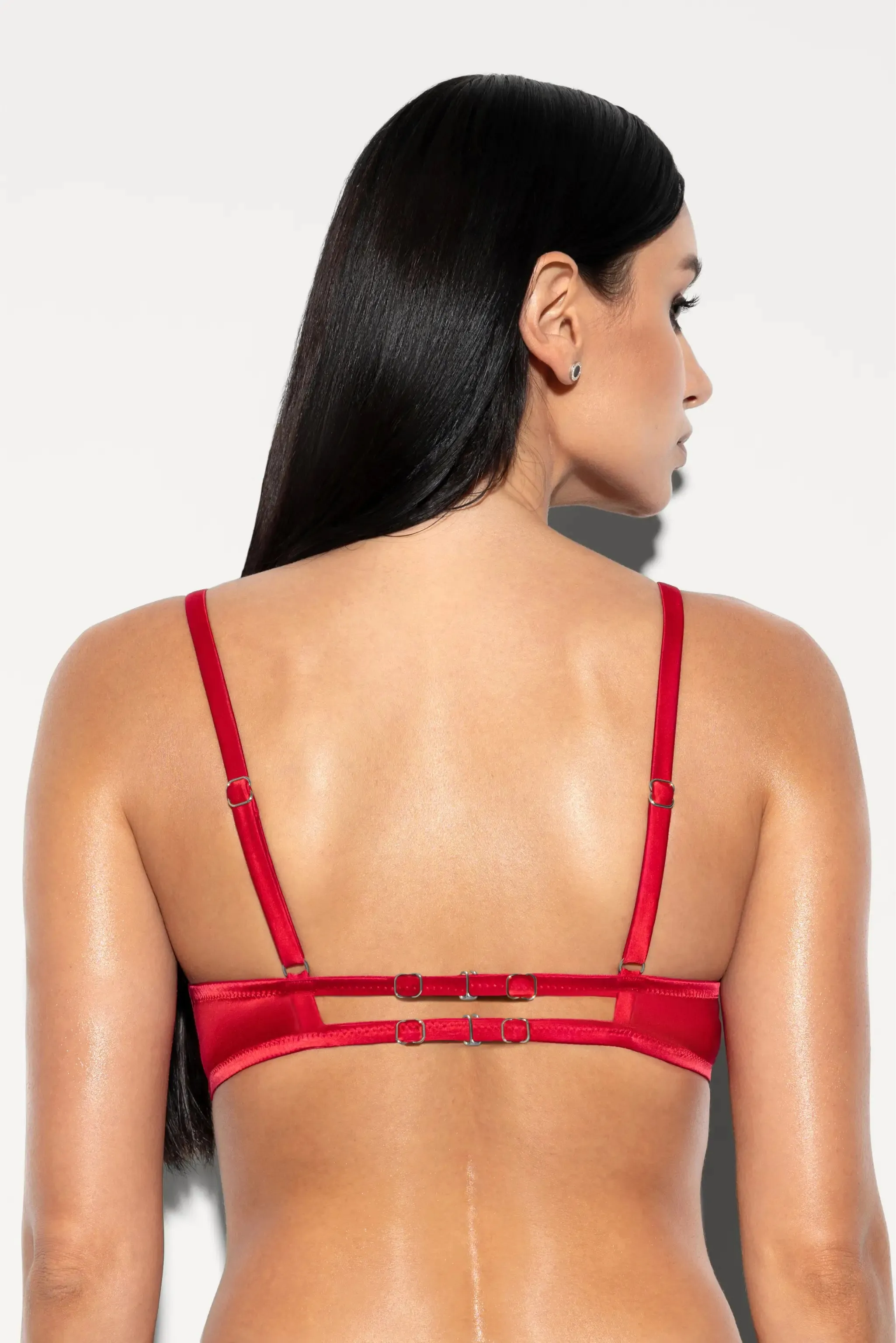 Lea Sensual Ouvert Bra in Red