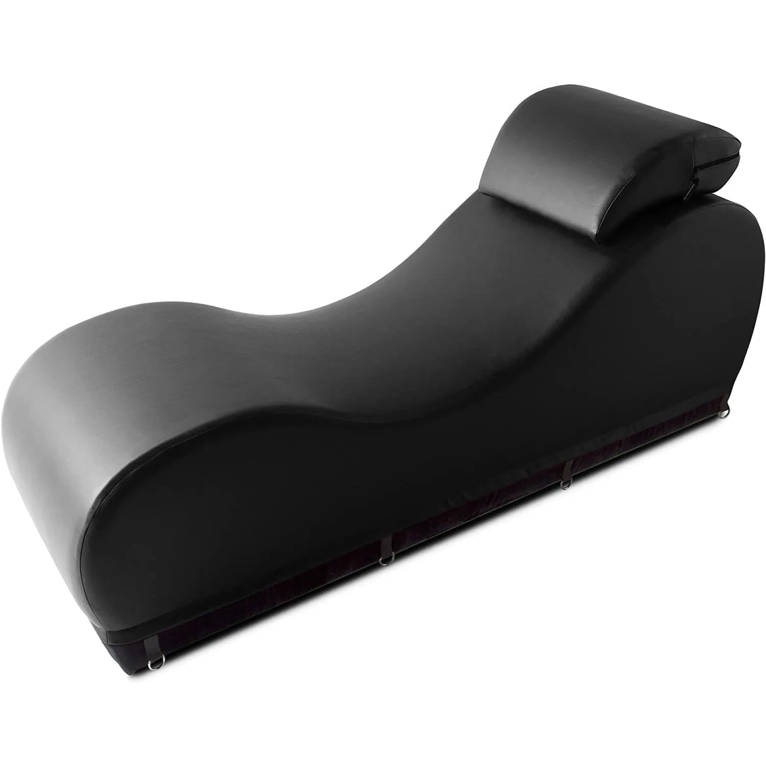 Liberator - Black Label Esse Chaise Faux Leather Claret Sex Furniture (Black)