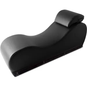 Liberator - Black Label Esse Chaise Faux Leather Claret Sex Furniture (Black)