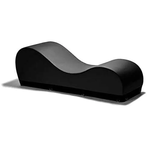 Liberator - Black Label Esse Chaise Faux Leather Claret Sex Furniture (Black)