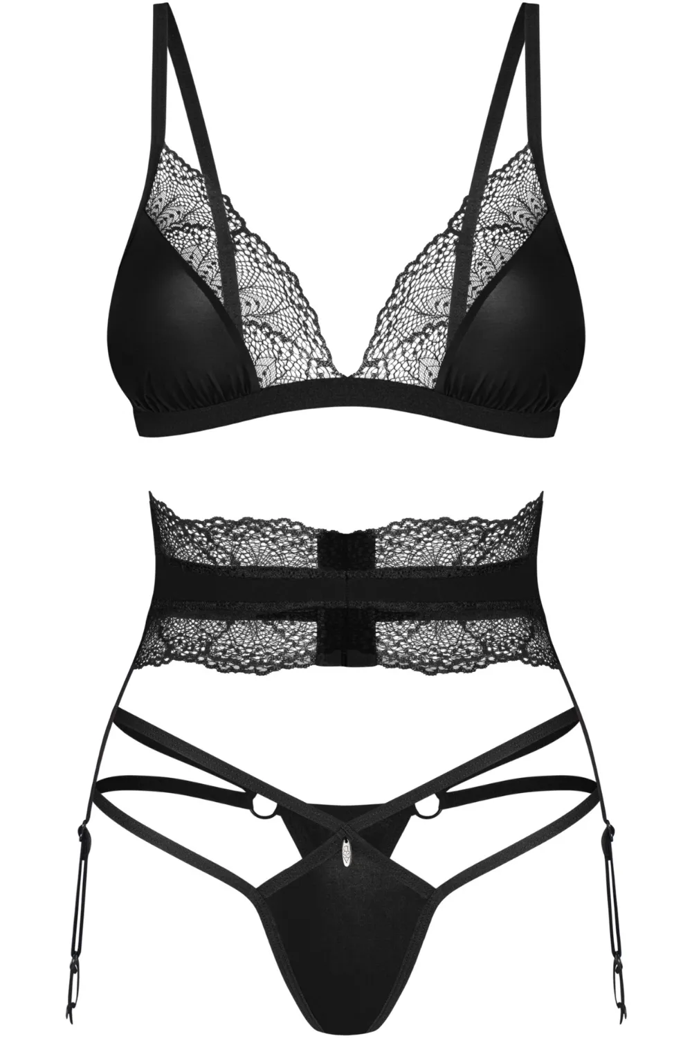 Lobellis Bra. Thong & Suspender