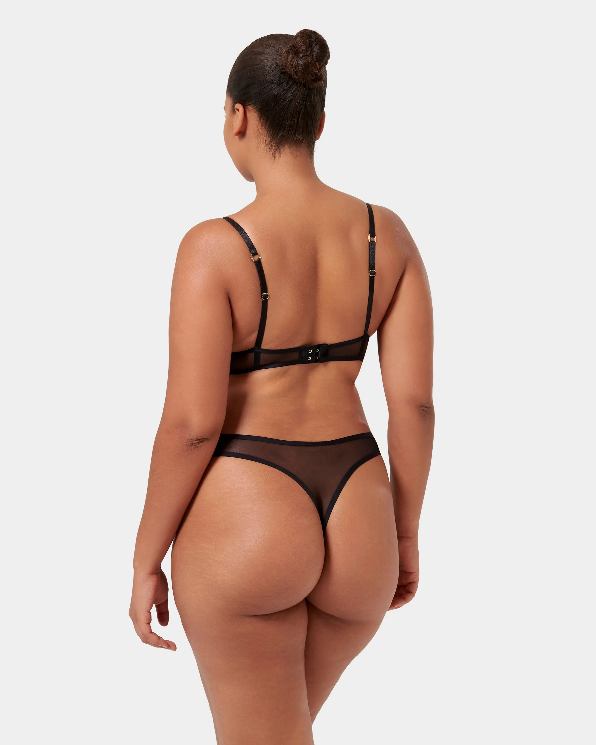 Naomi Mesh Bra Black