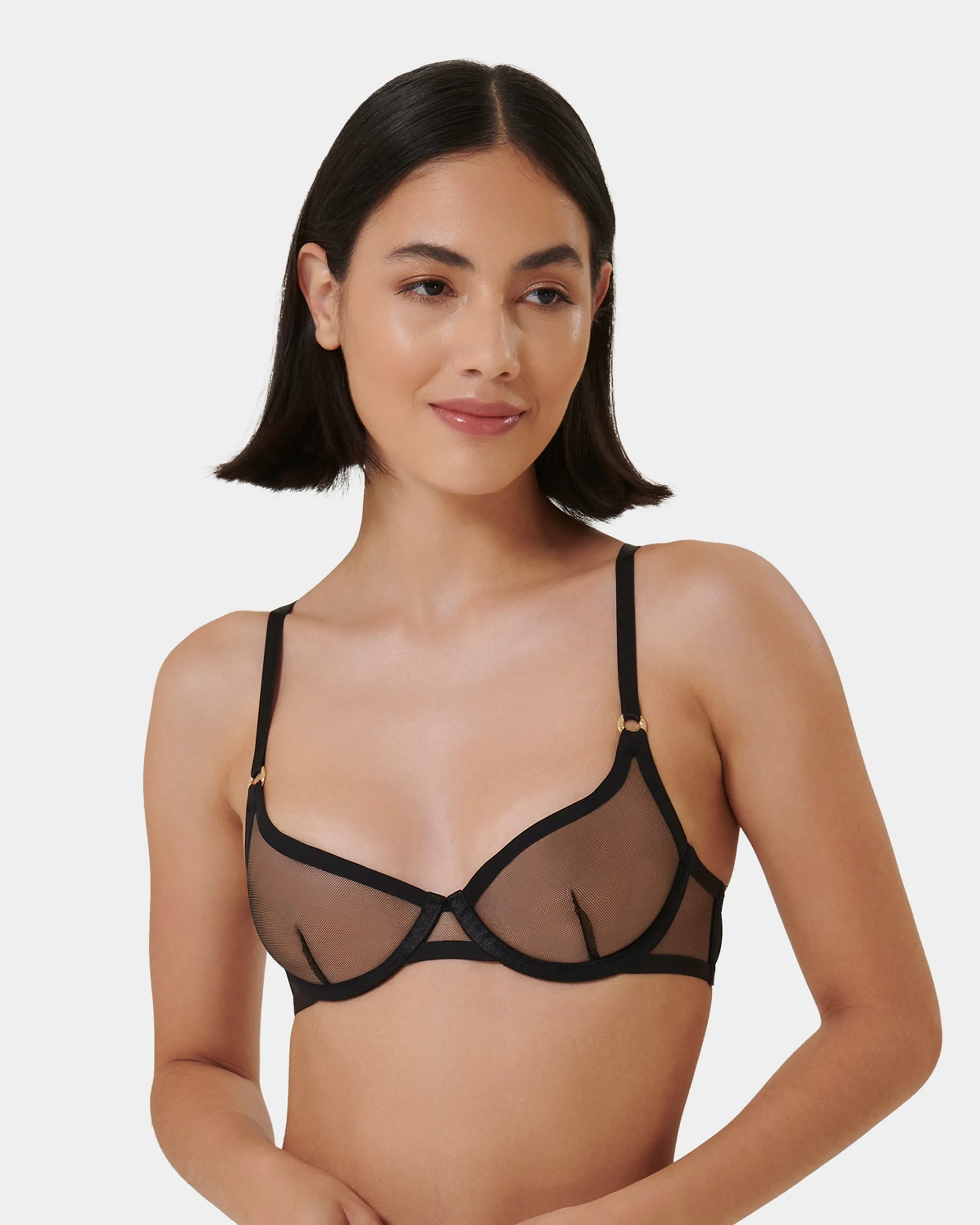 Naomi Mesh Bra Black