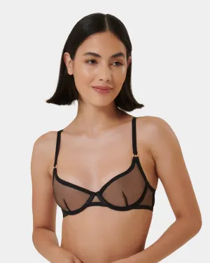 Naomi Mesh Bra Black